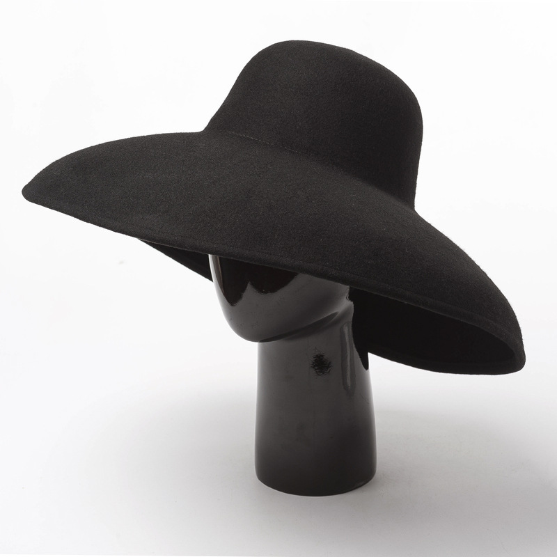 Classical Big Wide Brim Wool F - Fedora Hat Wool 评论和价格