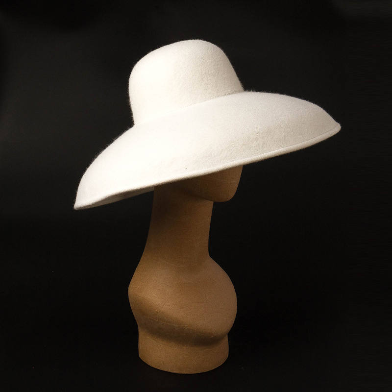 Classical Big Wide Brim Wool F - Fedora Hat Wool 评论和价格