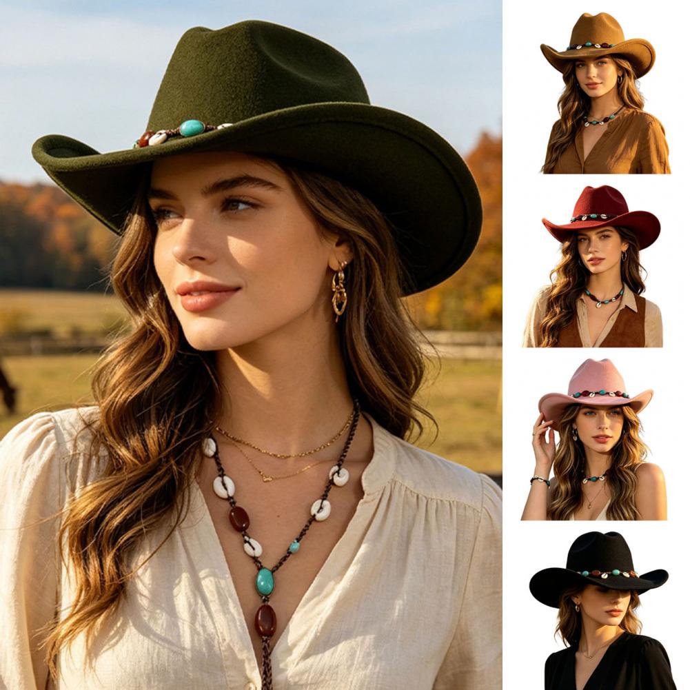 Western Cowboy Style Hat Wool  - Fedora Hat Wool 评论和价格