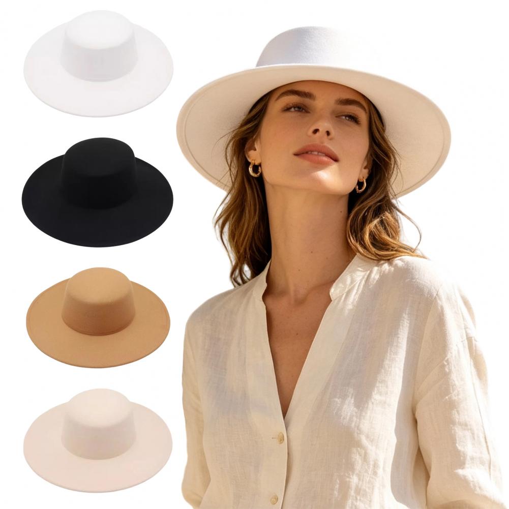 Wide Brim Fedora for Women Ver - Fedora Hat Wool 评论和价格