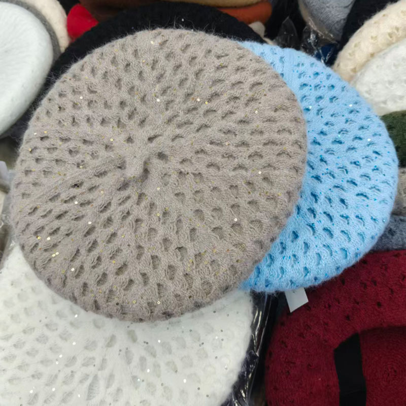 2026 New Women Hollow Out Knit - Beret French Wool 评论和价格