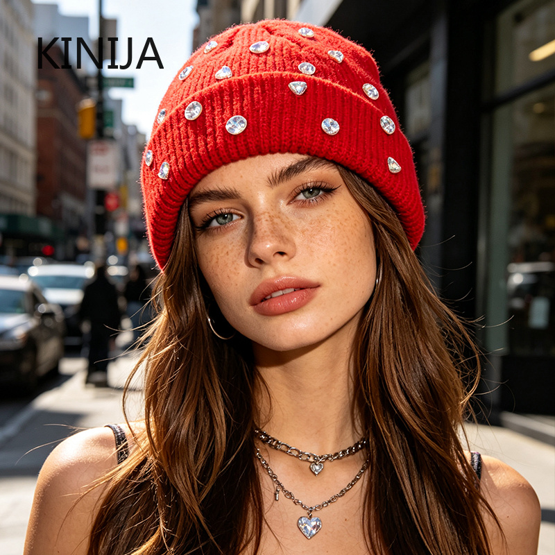 Winter Knit Women Beanie Hat R - Beanie Cuffed Knit 评论和价格