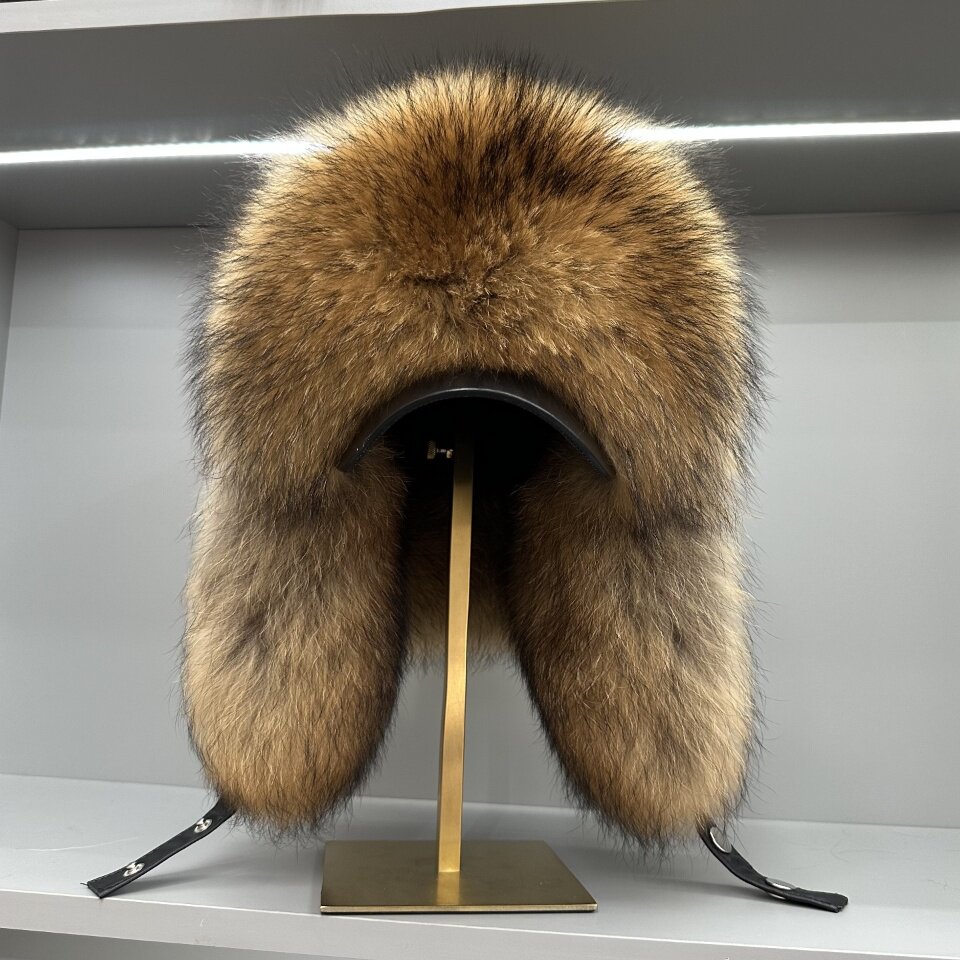 Real Fox Fur Trapper Hat Men W - Trapper Hat Ear Flap 评论和价格